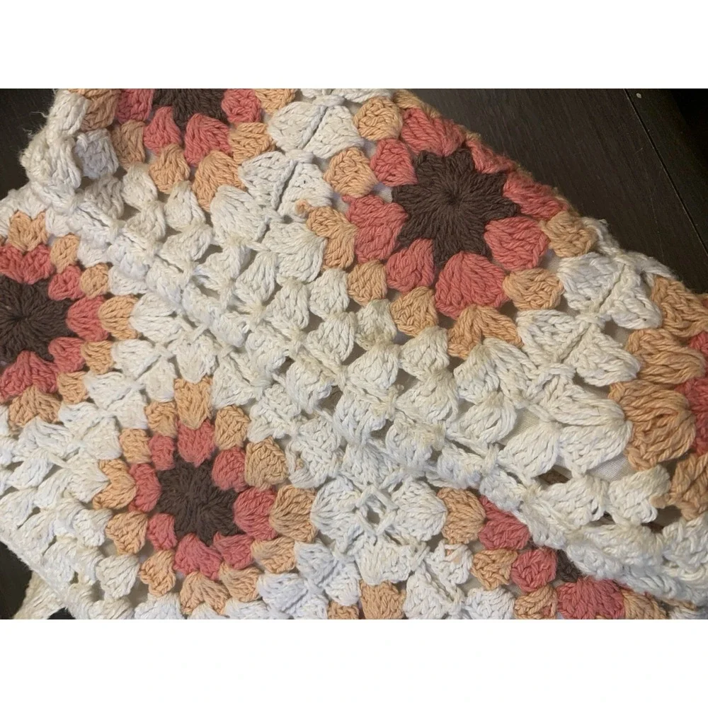 Womens Boho Shoulder Bag Colorful India Crochet Granny Square Hippie Festival‎